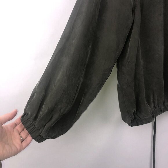 1. State Olive Green Silky Soft Bomber Jacket Size Large - Picture 14 of 15